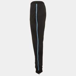 Pre Owned Prada Black Side Stripe Jersey Track Pants M
