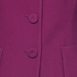Pre Owned Prada Magenta Crepe Single Breasted Blazer M