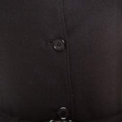 Pre Owned Prada Black Belted Coat S