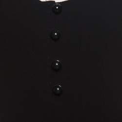 Pre Owned Prada Black Crepe Paneled Dress S
