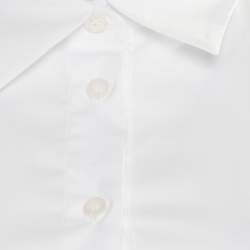 Prada White Cotton Button Front Long Sleeve Shirt S