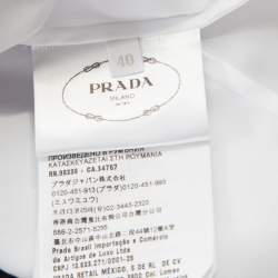 Prada White Cotton Button Front Long Sleeve Shirt S
