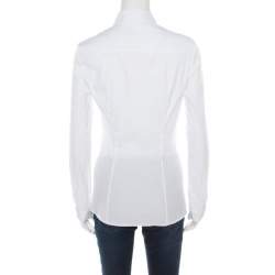 Prada White Cotton Button Front Long Sleeve Shirt S