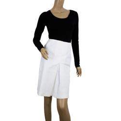 Pre Owned Prada Single Box Pleat Skirt S