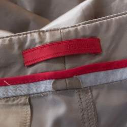 Prada Beige Silky Zip Detail Cargo Pants S