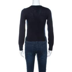 Pre Owned Prada Navy Blue Wool & Cashmere Knit Sweater S