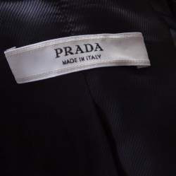 Pre Owned Prada Black Techno Stretch Knit Classic Fit Tailored Jacket M