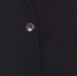 Prada Black Stretch Hidden Velcro Closure Detail Blazer M