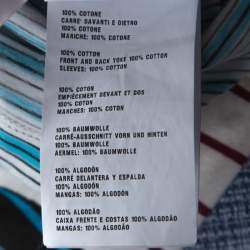 Pre Owned Prada Multicolor Stripes And Eye Print Cotton Long Sleeve T-Shirt XS