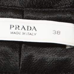 Prada Black Silk Blend Tapered Trousers S 