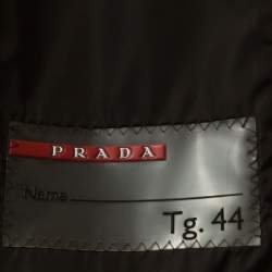 Prada Purple Printed Technical Fabric Puffer Jacket M