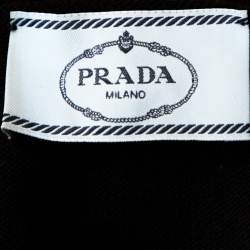 Prada Black Wool Knit Button Front Cardigan XS