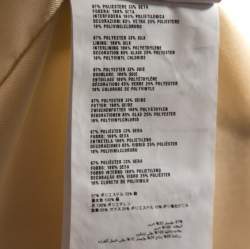 Pre Owned Prada Champagne Satin Embellished Detail Lightweight Coat M
