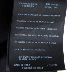 Pre Owned Prada Black Lurex Cotton Blend Cropped Trousers L