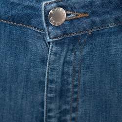 Prada Blue Denim Medium Wash High Waisted Skinny Jeans S 