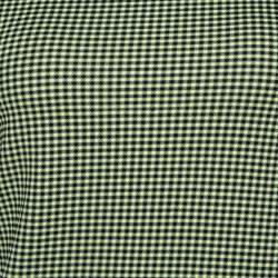 Pre Owned Prada Green & Black Textured Knit Short Sleeve Top S