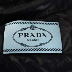 Prada Black Quilted Zip Front Puffer Jacket M