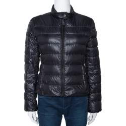 Prada Black Quilted Zip Front Puffer Jacket M