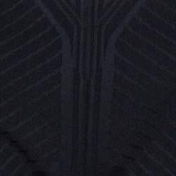 Prada Black Geometric Motif Technical Leggings M