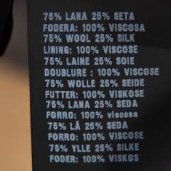 Pre Owned Prada Black Poster Girl Print Wool & Silk Mikado Top S