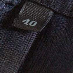 Pre Owned Prada Black Plaid Wool Blend Buckled Wrap Skirt S