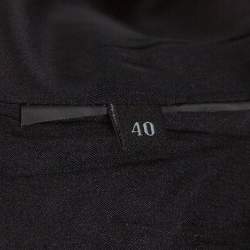 Prada Grey Wool Short Sleeve Sheath Dress S