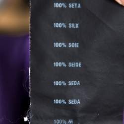 مملوكة مسبقًا بلوزة برادا حرير بنفسكي أكمام طويلة أزرار خلفية مقاس متوسط - ميديوم