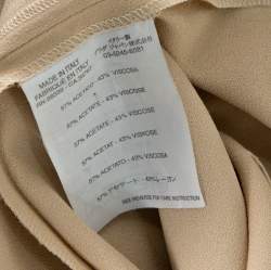 Prada Beige Silk Blend Flared Crepe Trousers L