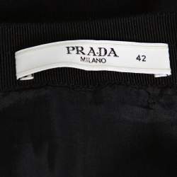Prada Black Lace Detail Short Skirt M