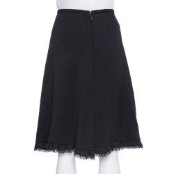 Prada Black Lace Detail Short Skirt M