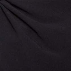 Pre Owned Prada Black Crepe Draped Detail Top L