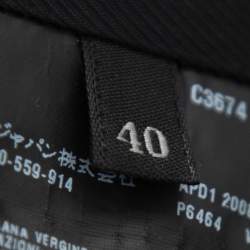 Pre Owned معطف برادا  قصات دانتيل و صوف أسود مقاس صغير (سمول)