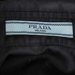 Prada Black Synthetic Front Pocket Detail Military Jacket XS