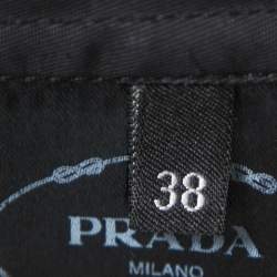 Prada Black Synthetic Front Pocket Detail Military Jacket XS