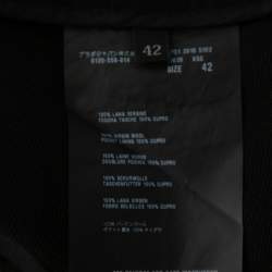 Prada Black Wool Wide Leg High Waist Trousers M