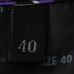 Prada Purple Printed Stretch Cotton Fitted Button Front Shirt S