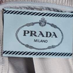 Pre Owned Prada Pastel Blue Crepe Paneled Midi Dress L