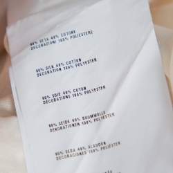 Pre Owned Prada Cream Knit Sequin Embellished Sleeveless Top M