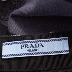 Pre Owned Prada Grey Cherub Printed Cotton Knee Length Skirt S