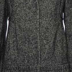 Prada Black Wool & Cashmere Mid Length Coat M