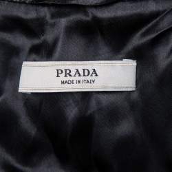 Prada Black Wool & Cashmere Mid Length Coat M