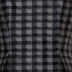 Prada Grey Checked Wool & Silk Blend A Line Dress M