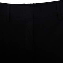 Prada Black Synthetic Tapered Leg Trousers XS