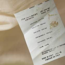 مملوكة مسبقًا Prada Cream Silk Detachable Collar Detail Ruffled Shirt Dress M