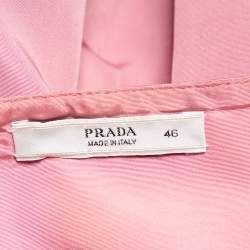 مملوكة مسبقًا Prada Pink Satin Pleated Mini Skirt L