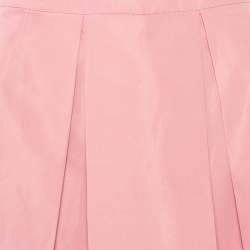 مملوكة مسبقًا Prada Pink Satin Pleated Mini Skirt L