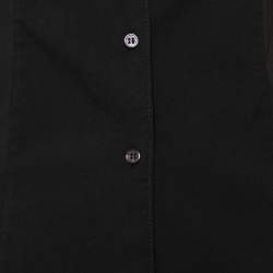 Prada Black Stretch Cotton Button Front Shirt M