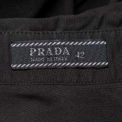 Prada Black Stretch Cotton Button Front Shirt M