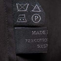 Prada Black Stretch Cotton Button Front Shirt M