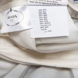 Prada Grey Silk Ombre Effect Pleated Knee Length Skirt S